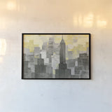 City Blocks Neutral by Albena Hristova. shown as a paper print in a black flame. Available as a archival giclee rolled canvas, fine art paper, or poster print. SKU 20574i.