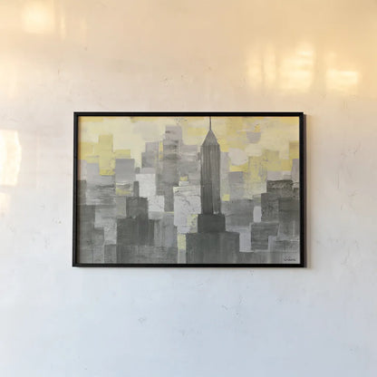 City Blocks Neutral by Albena Hristova. shown as a paper print in a black flame. Available as a archival giclee rolled canvas, fine art paper, or poster print. SKU 20574i.