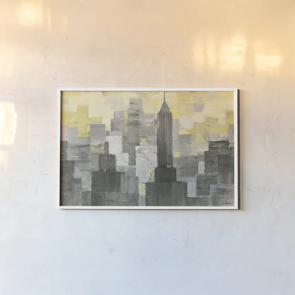 City Blocks Neutral by Albena Hristova. shown as a paper print in a white frame. Available as a archival giclee rolled canvas, fine art paper, or poster print. SKU 20574i.