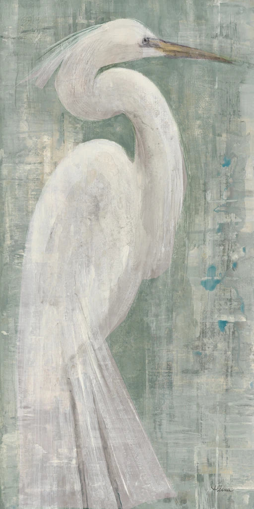 Coastal Egret I Green by Albena Hristova