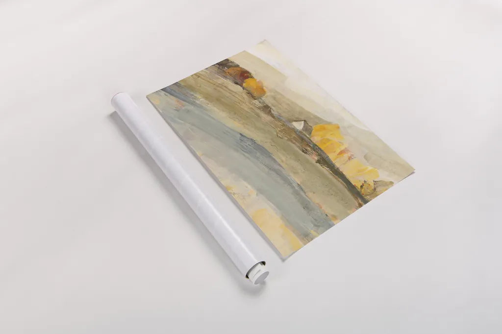 Coming Home Neutral by Albena Hristova. shown as a rolled paper print. Available as archival giclee rolled canvas, fine art paper, or poster print. SKU 36985i.