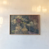 Composition in Blue by Albena Hristova. shown as a paper print in a natural frame. Available as a archival giclee rolled canvas, fine art paper, or poster print. SKU 4218i.