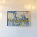 Contemporary Tulips by Albena Hristova. shown as a paper print in a natural frame. Available as a archival giclee rolled canvas, fine art paper, or poster print. SKU 91596i.
