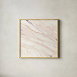 Copper Dreams Blush by Albena Hristova. Shown in a natural wood glass frame for a timeless modern aesthetic. Available as an archival giclee rolled canvas, fine art paper, or poster print. SKU 36966a.