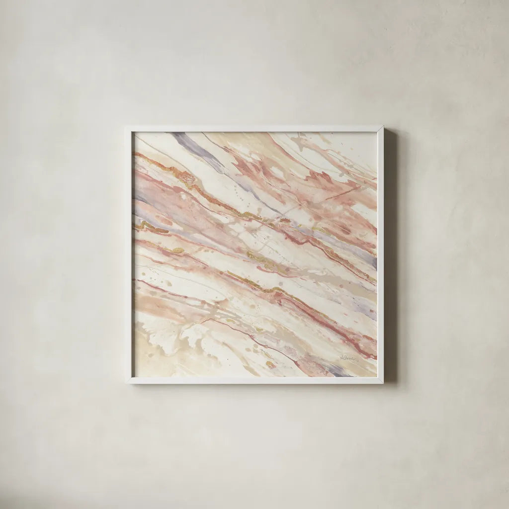 Copper Dreams Gray by Albena Hristova. Shown in a crisp white glass frame for a clean and minimalist style. Available as an archival giclee rolled canvas, fine art paper, or poster print. SKU 40801a.