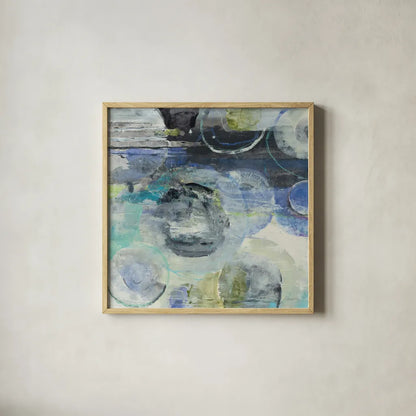 Cosmic by Albena Hristova. Shown in a natural wood glass frame for a timeless modern aesthetic. Available as an archival giclee rolled canvas, fine art paper, or poster print. SKU 54064a.