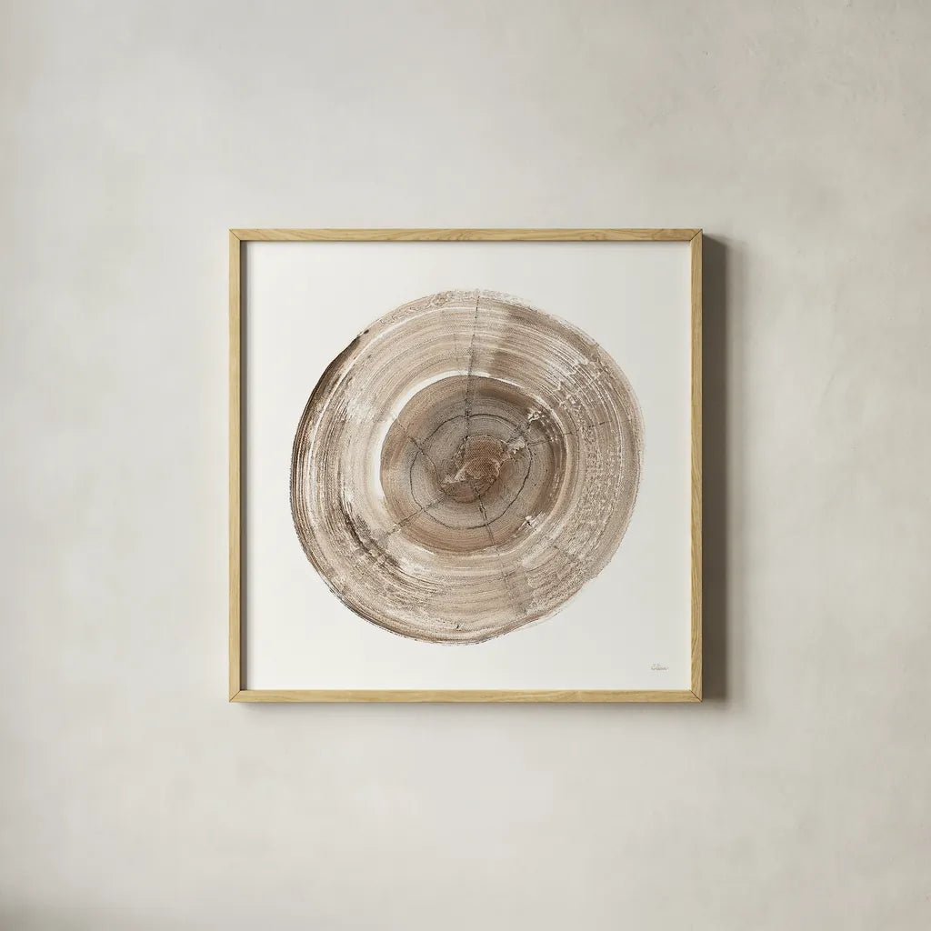 Counting the Years III by Albena Hristova. Shown in a natural wood glass frame for a timeless modern aesthetic. Available as an archival giclee rolled canvas, fine art paper, or poster print. SKU 34413a.