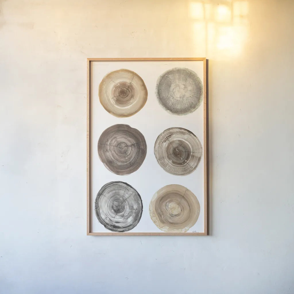 Counting the Years VIII by Albena Hristova. shown as a paper print in a natural frame. Available as a archival giclee rolled canvas, fine art paper, or poster print. SKU 71491h.