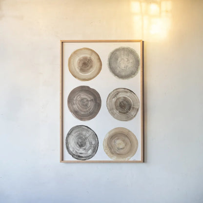 Counting the Years VIII by Albena Hristova. shown as a paper print in a natural frame. Available as a archival giclee rolled canvas, fine art paper, or poster print. SKU 71491h.