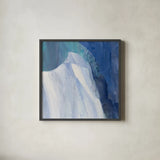 Crystal Morning Blue by Albena Hristova. Shown in a sleek black glass frame for a contemporary gallery look. Available as an archival giclee rolled canvas, fine art paper, or poster print. SKU 67548a.