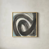 Curl by Albena Hristova. Shown in a natural wood glass frame for a timeless modern aesthetic. Available as an archival giclee rolled canvas, fine art paper, or poster print. SKU 63831a.