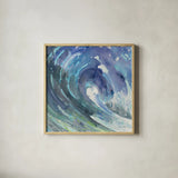 Curl Crop by Albena Hristova. Shown in a natural wood glass frame for a timeless modern aesthetic. Available as an archival giclee rolled canvas, fine art paper, or poster print. SKU 25548a.