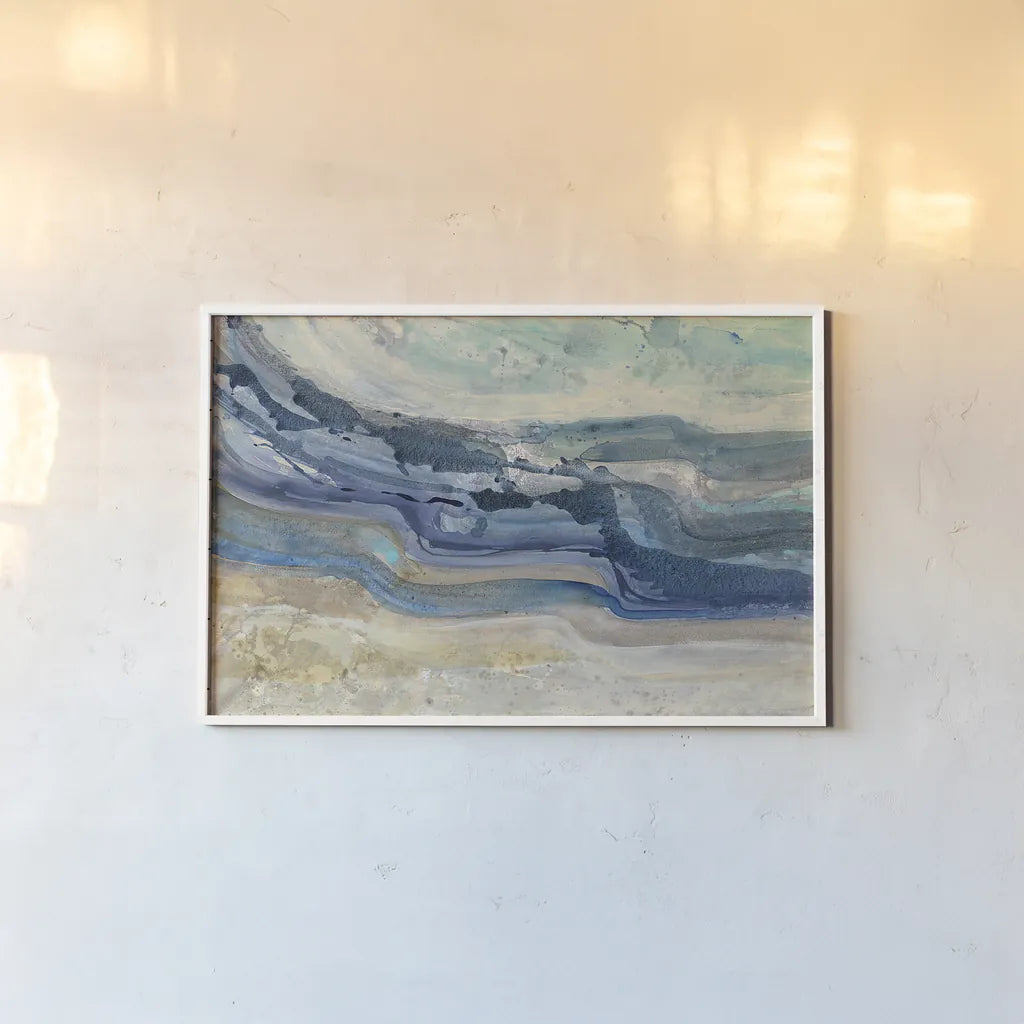 Currents by Albena Hristova. shown as a paper print in a white frame. Available as a archival giclee rolled canvas, fine art paper, or poster print. SKU 28627i.