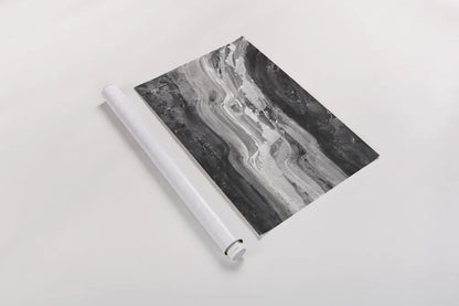 Currents Gray Black White by Albena Hristova. shown as a rolled paper print. Available as archival giclee rolled canvas, fine art paper, or poster print. SKU 33324i.