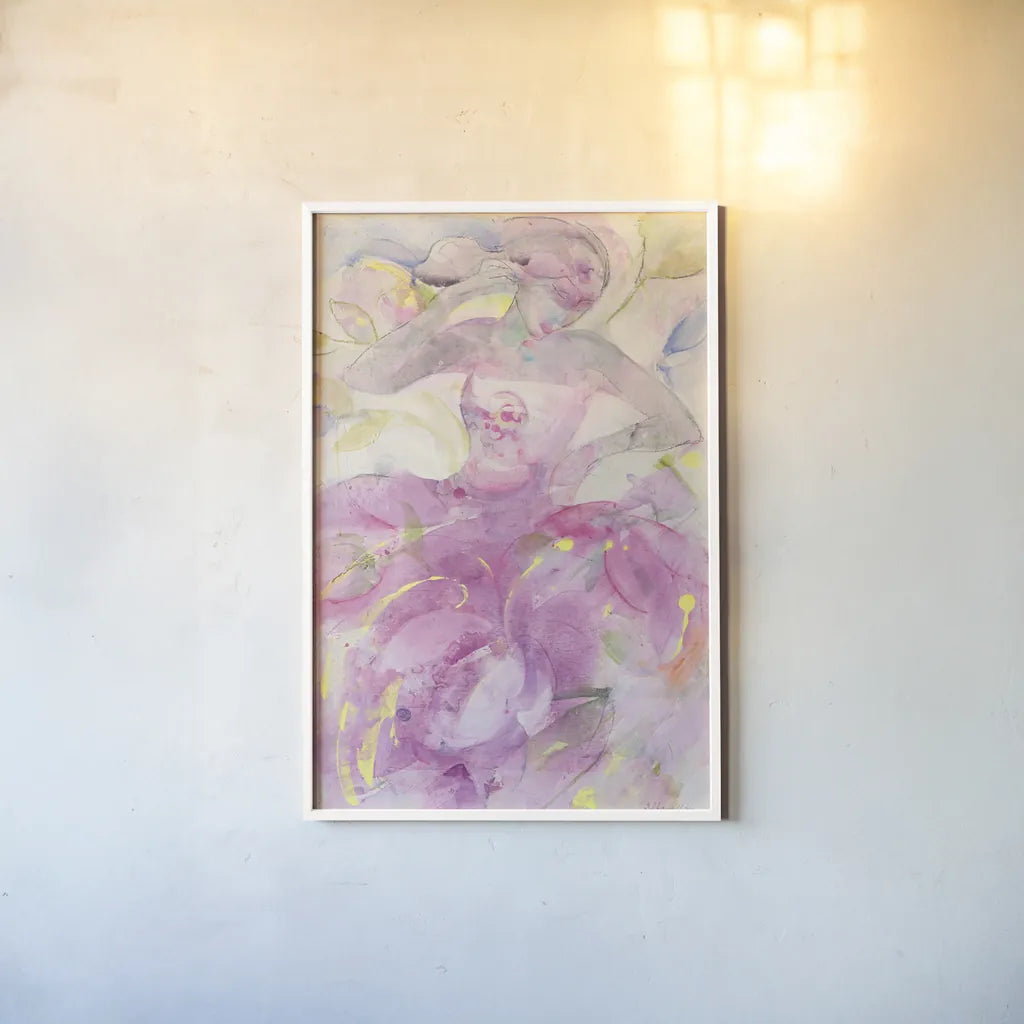 Dancer II by Albena Hristova. shown as a paper print in a white frame. Available as a archival giclee rolled canvas, fine art paper, or poster print. SKU 58781h.