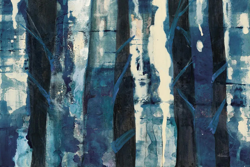 Deep Woods III Indigo by Albena Hristova. SKU 36319i. Archival Giclee Fine art print for wall decor.