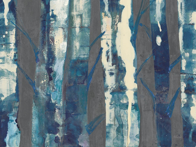 Deep Woods III Indigo on Gray by Albena Hristova