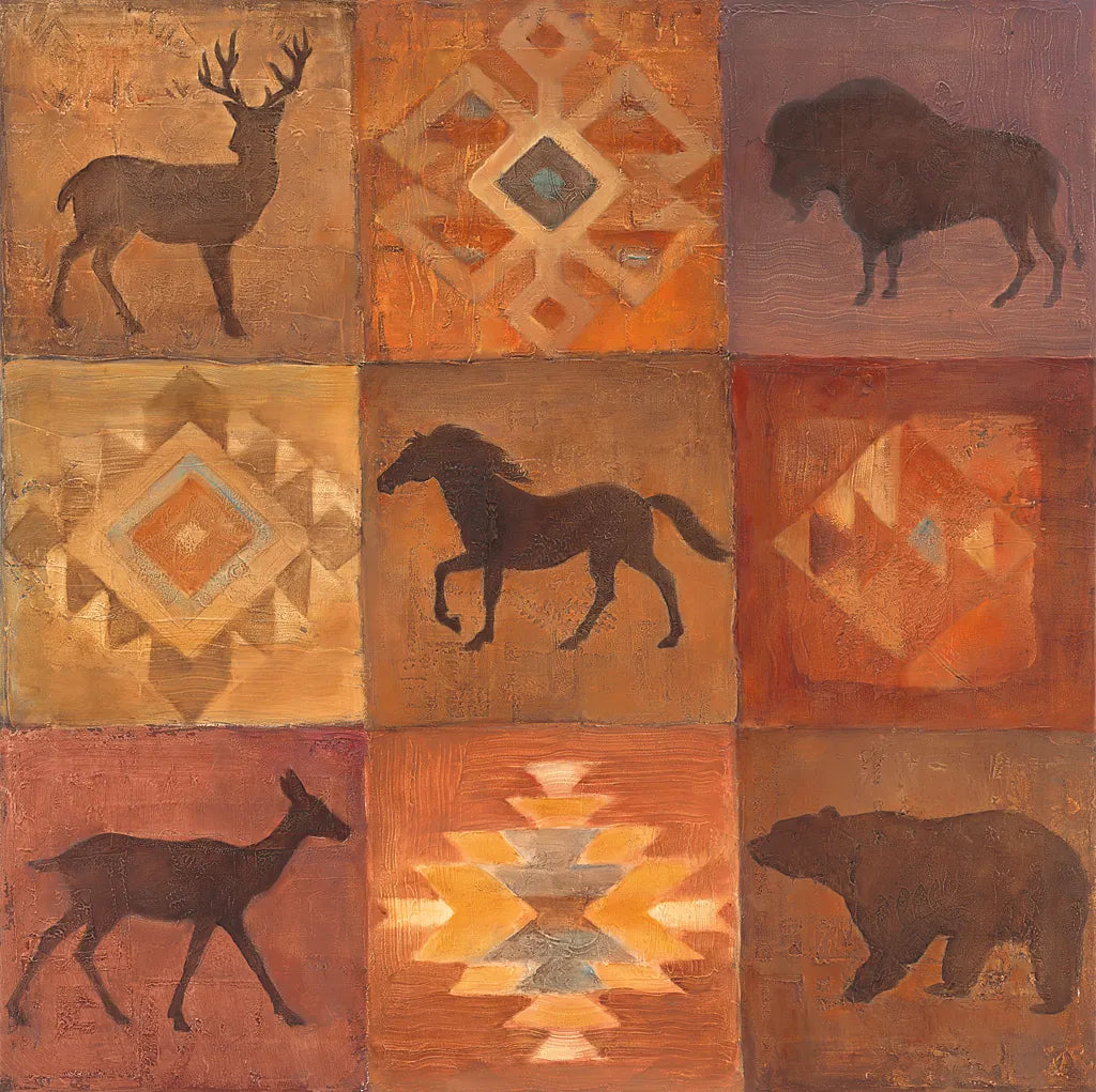 Desert Sunset Animals I by Albena Hristova. SKU 55400a. Archival Giclee Fine art print for wall decor.