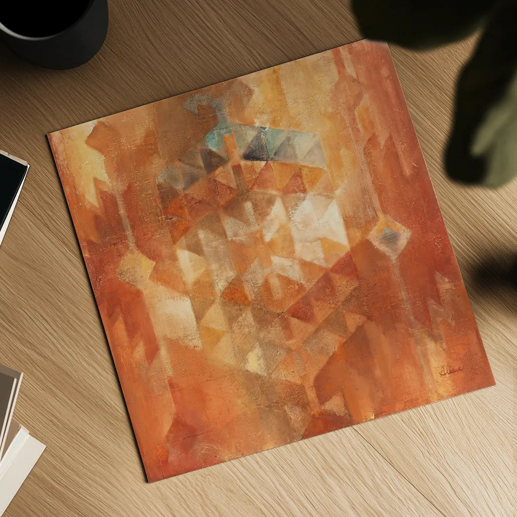 Desert Sunset I by Albena Hristova. Shown as a detailed flat fine art print, highlighting archival giclee quality. Available as an archival giclee rolled canvas, fine art paper, or poster print. SKU 12093a.