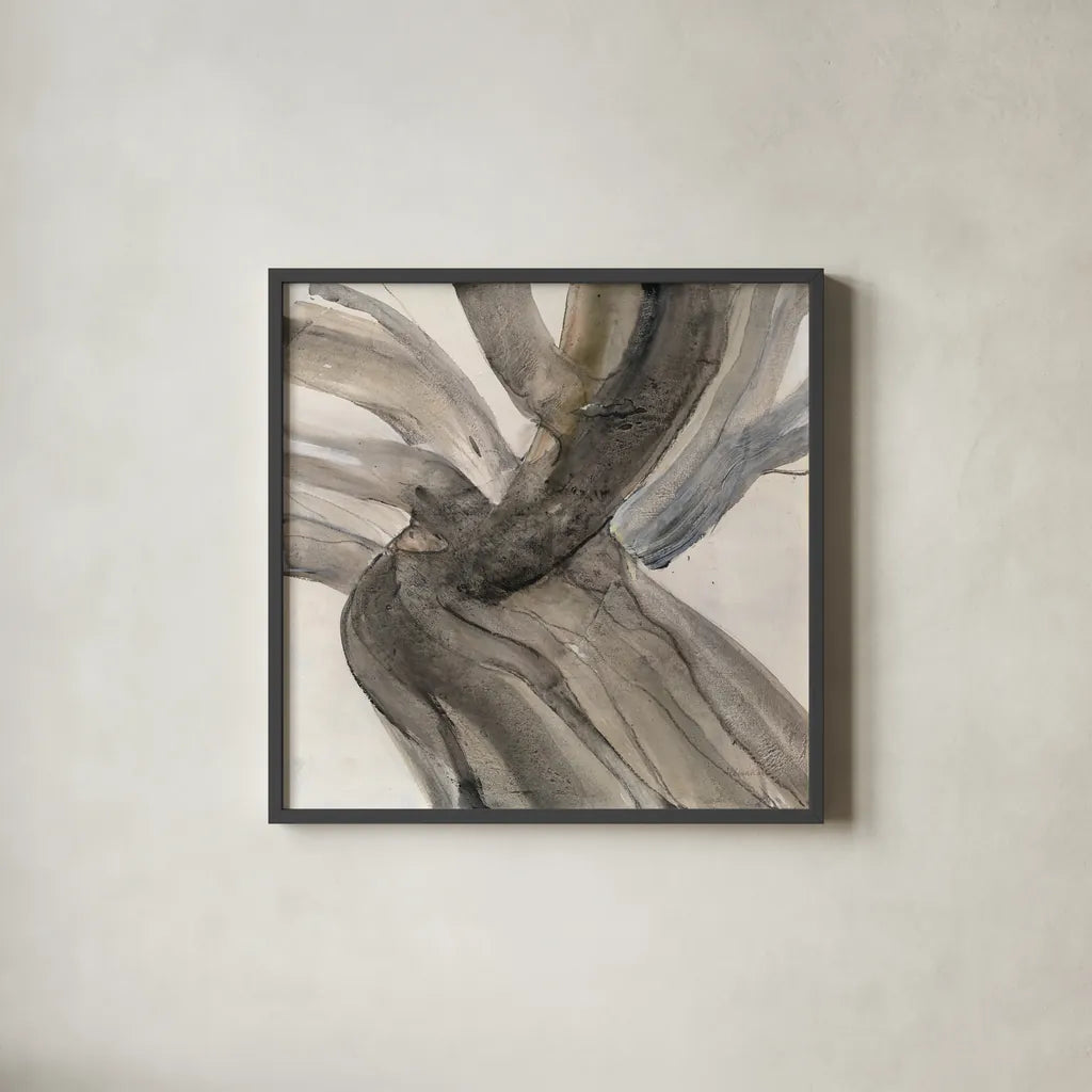 Driftwood II by Albena Hristova. Shown in a sleek black glass frame for a contemporary gallery look. Available as an archival giclee rolled canvas, fine art paper, or poster print. SKU 66032a.