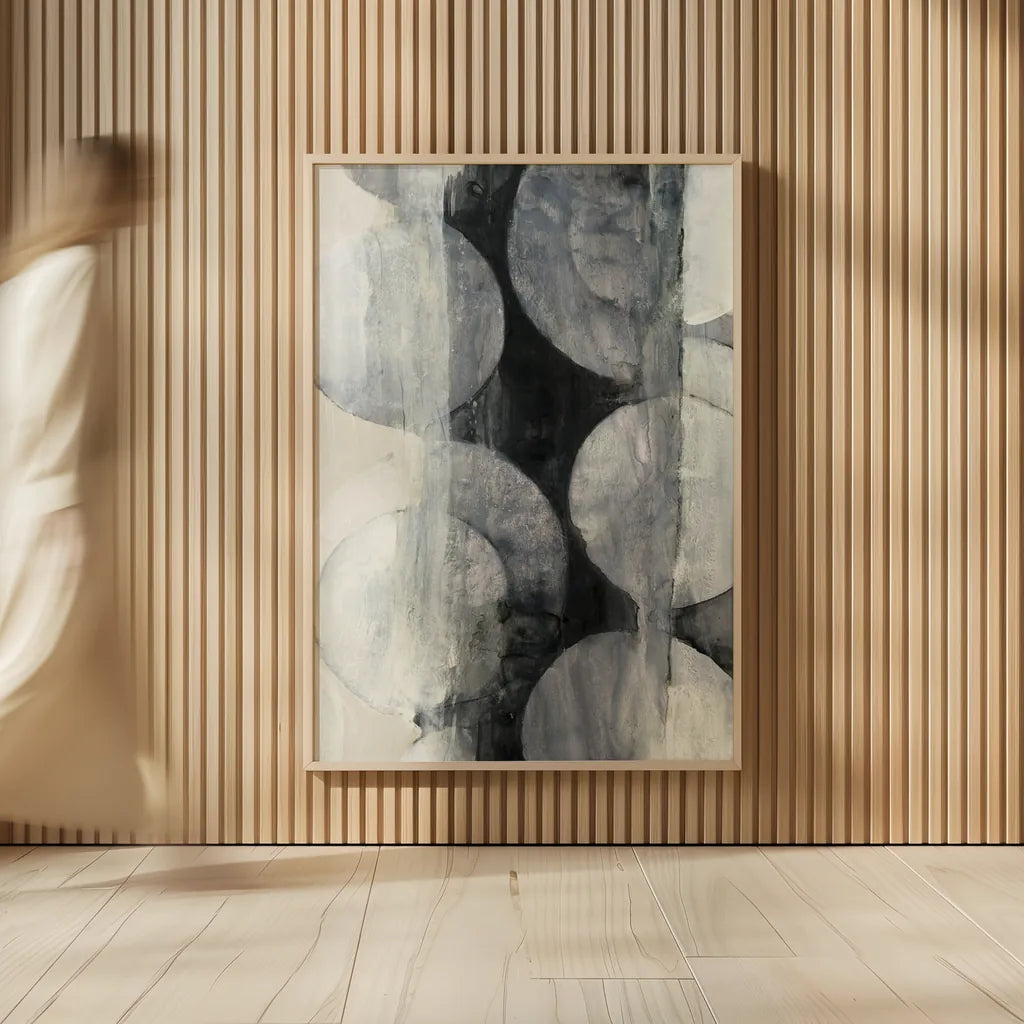 Eclipse Neutral Vertical by Albena Hristova. shown as over sized large wall art. Available as an archival giclee rolled canvas, fine art paper, or poster print. SKU 72761h.