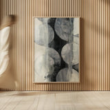 Eclipse Neutral Vertical by Albena Hristova. shown as over sized large wall art. Available as an archival giclee rolled canvas, fine art paper, or poster print. SKU 72761h.