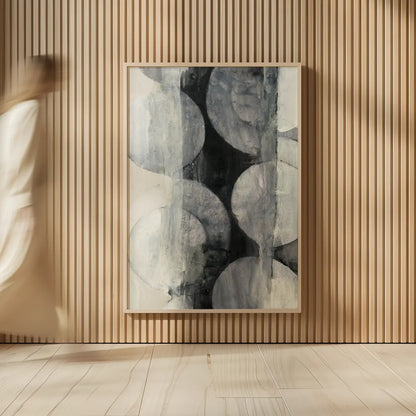 Eclipse Neutral Vertical by Albena Hristova. shown as over sized large wall art. Available as an archival giclee rolled canvas, fine art paper, or poster print. SKU 72761h.