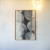 Eclipse Neutral Vertical by Albena Hristova. shown as a paper print in a natural frame. Available as a archival giclee rolled canvas, fine art paper, or poster print. SKU 72761h.