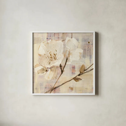 Elegance I by Albena Hristova. Shown in a crisp white glass frame for a clean and minimalist style. Available as an archival giclee rolled canvas, fine art paper, or poster print. SKU 32474a.