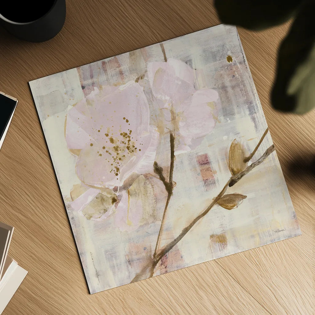 Elegance I Pink by Albena Hristova. Shown as a detailed flat fine art print, highlighting archival giclee quality. Available as an archival giclee rolled canvas, fine art paper, or poster print. SKU 44878a.