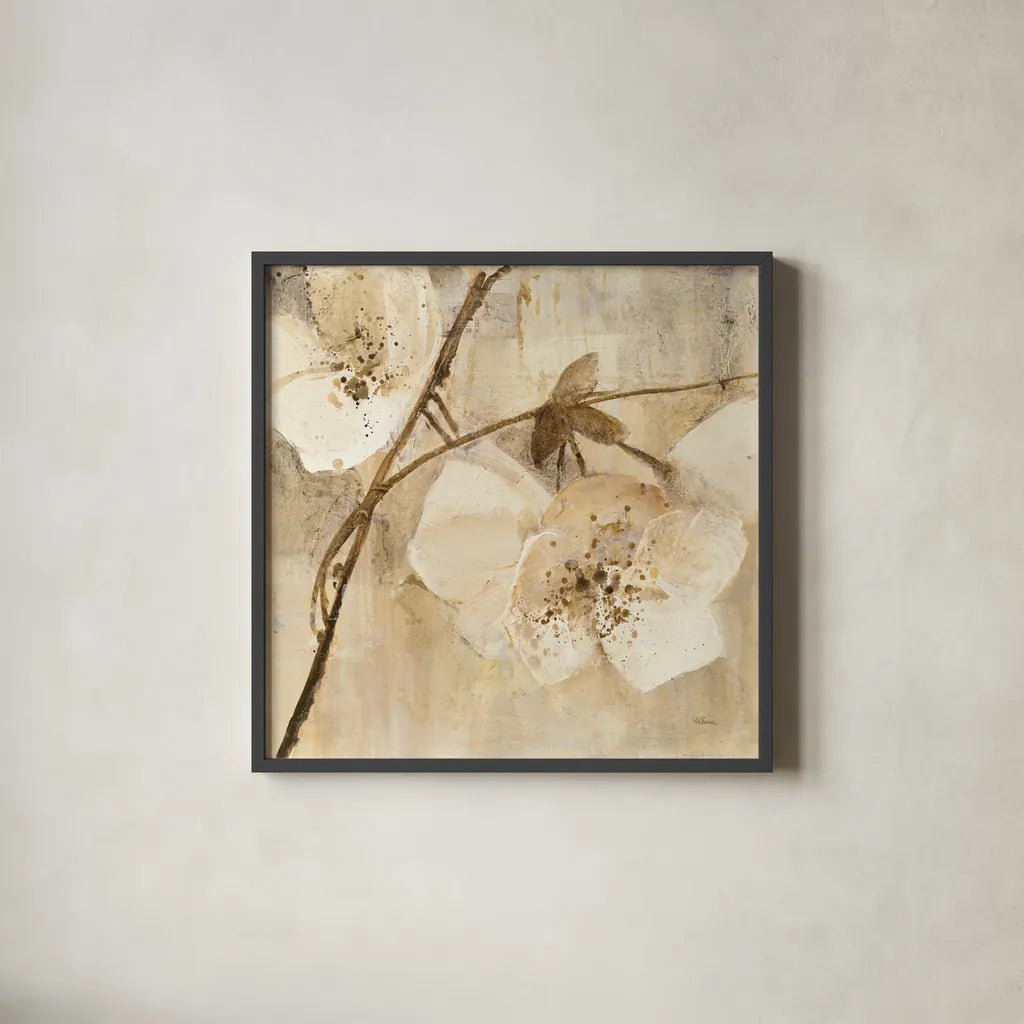 Elegance II by Albena Hristova. Shown in a sleek black glass frame for a contemporary gallery look. Available as an archival giclee rolled canvas, fine art paper, or poster print. SKU 32475a.