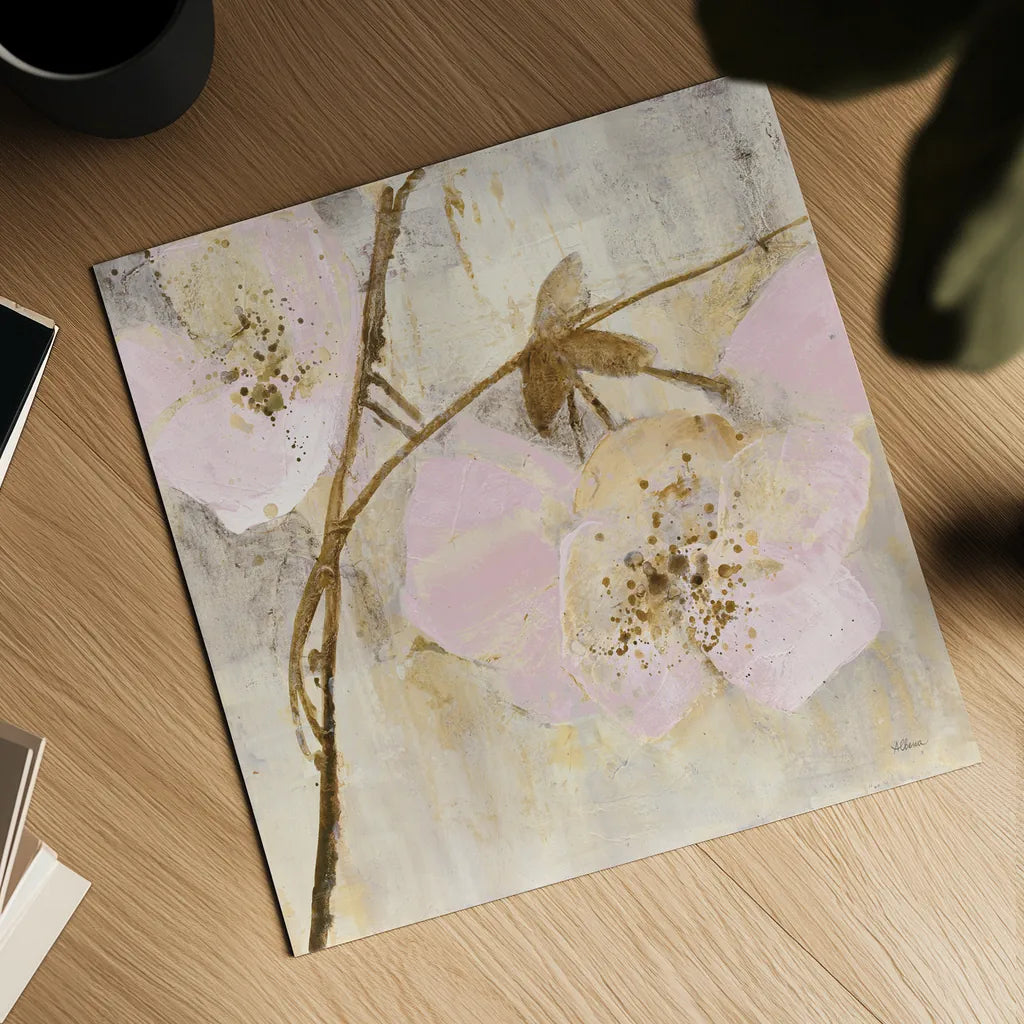 Elegance II Pink by Albena Hristova. Shown as a detailed flat fine art print, highlighting archival giclee quality. Available as an archival giclee rolled canvas, fine art paper, or poster print. SKU 44879a.