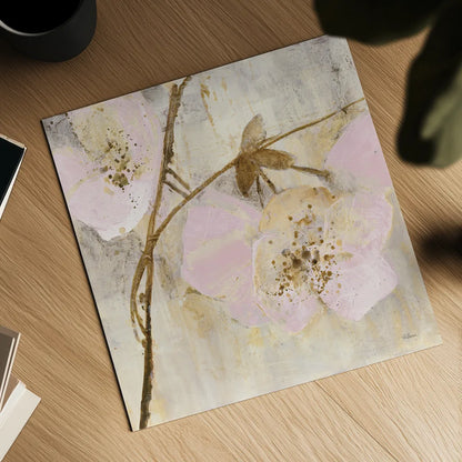 Elegance II Pink by Albena Hristova. Shown as a detailed flat fine art print, highlighting archival giclee quality. Available as an archival giclee rolled canvas, fine art paper, or poster print. SKU 44879a.