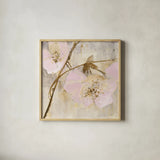 Elegance II Pink by Albena Hristova. Shown in a natural wood glass frame for a timeless modern aesthetic. Available as an archival giclee rolled canvas, fine art paper, or poster print. SKU 44879a.