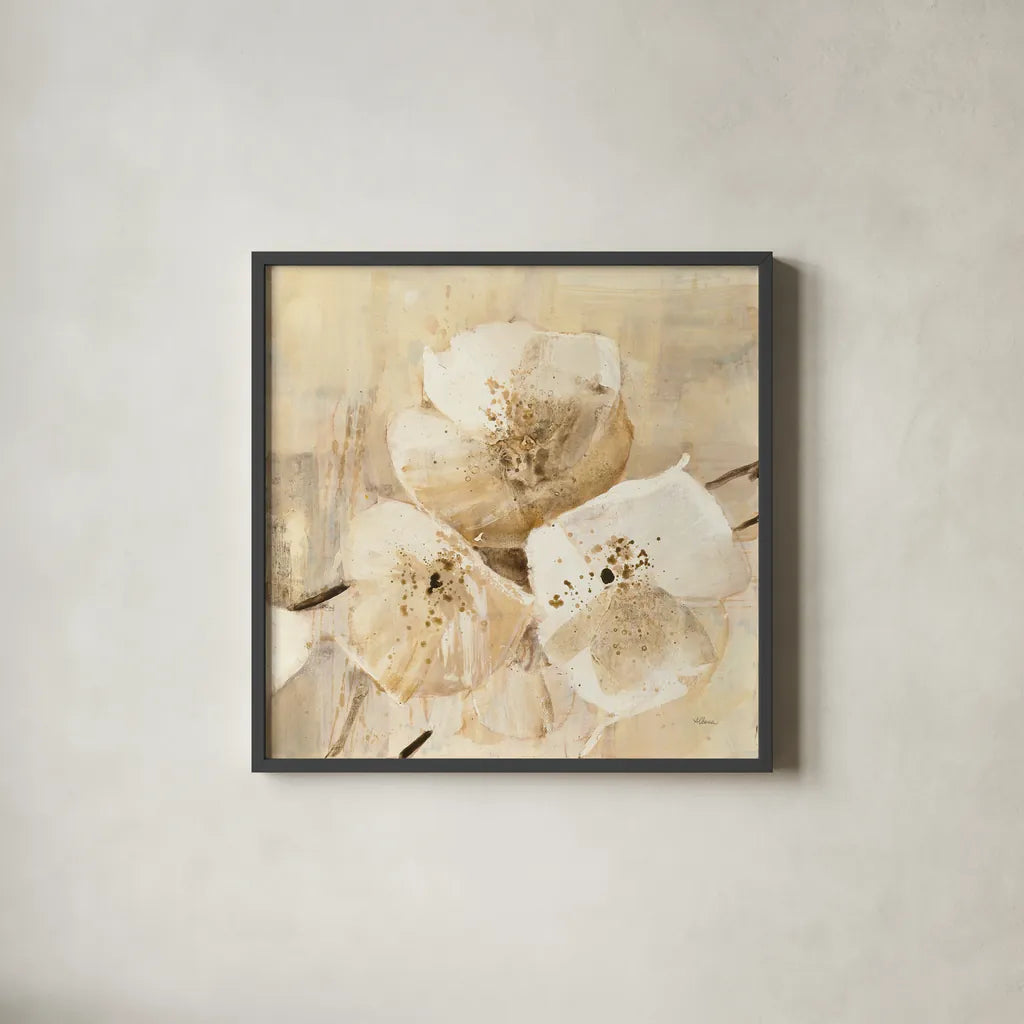 Elegance III by Albena Hristova. Shown in a sleek black glass frame for a contemporary gallery look. Available as an archival giclee rolled canvas, fine art paper, or poster print. SKU 32476a.