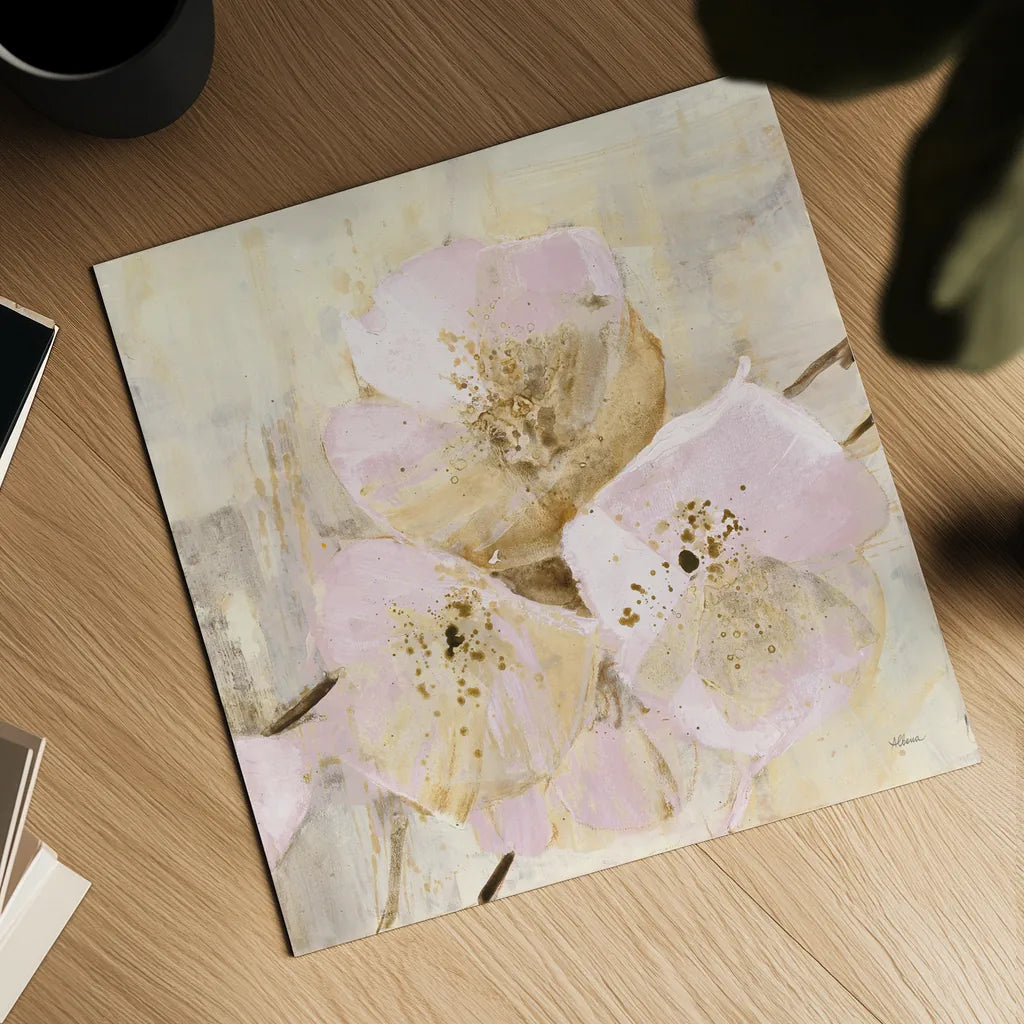 Elegance III Pink by Albena Hristova. Shown as a detailed flat fine art print, highlighting archival giclee quality. Available as an archival giclee rolled canvas, fine art paper, or poster print. SKU 44880a.