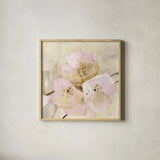 Elegance III Pink by Albena Hristova. Shown in a natural wood glass frame for a timeless modern aesthetic. Available as an archival giclee rolled canvas, fine art paper, or poster print. SKU 44880a.