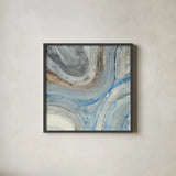 Estuary by Albena Hristova. Shown in a sleek black glass frame for a contemporary gallery look. Available as an archival giclee rolled canvas, fine art paper, or poster print. SKU 46419a.