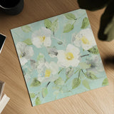 Fading Spring Blue - Bright White Crop by Albena Hristova. Shown as a detailed flat fine art print, highlighting archival giclee quality. Available as an archival giclee rolled canvas, fine art paper, or poster print. SKU 46981a.