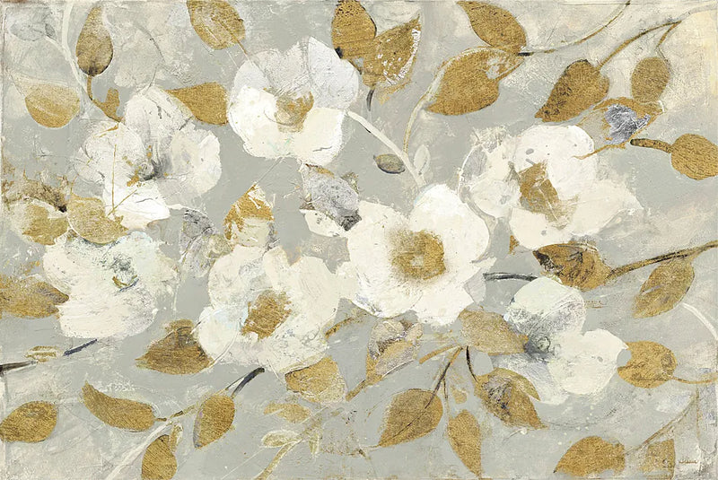 Fading Spring Gray and Gold by Albena Hristova. SKU 23666i. Archival Giclee Fine art print for wall decor.
