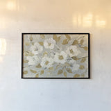 Fading Spring Gray and Gold by Albena Hristova. shown as a paper print in a black flame. Available as a archival giclee rolled canvas, fine art paper, or poster print. SKU 23666i.