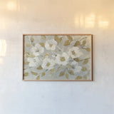 Fading Spring Gray and Gold by Albena Hristova. shown as a paper print in a natural frame. Available as a archival giclee rolled canvas, fine art paper, or poster print. SKU 23666i.