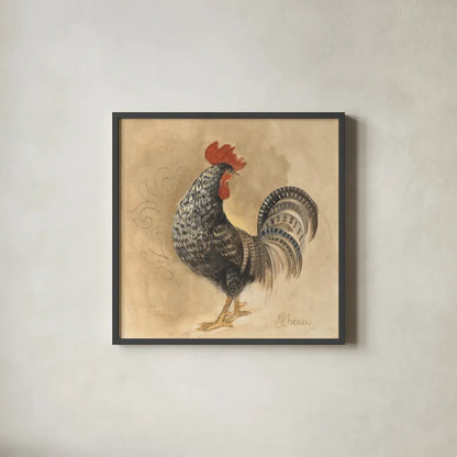 Farm Friend II by Albena Hristova. Shown in a sleek black glass frame for a contemporary gallery look. Available as an archival giclee rolled canvas, fine art paper, or poster print. SKU 54874a.