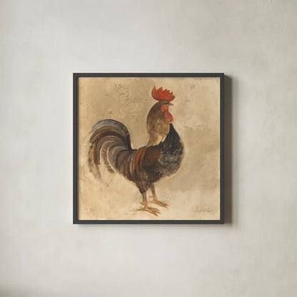 Farm Friend III by Albena Hristova. Shown in a sleek black glass frame for a contemporary gallery look. Available as an archival giclee rolled canvas, fine art paper, or poster print. SKU 54875a.