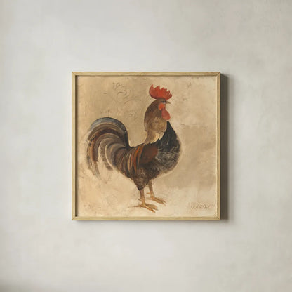 Farm Friend III by Albena Hristova. Shown in a natural wood glass frame for a timeless modern aesthetic. Available as an archival giclee rolled canvas, fine art paper, or poster print. SKU 54875a.