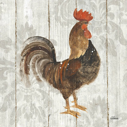 Farm Friend III on Barn Board by Albena Hristova. SKU 23347a. Archival Giclee Fine art print for wall decor.