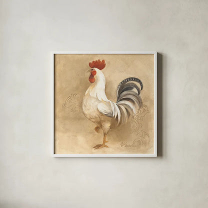 Farm Friend IV by Albena Hristova. Shown in a crisp white glass frame for a clean and minimalist style. Available as an archival giclee rolled canvas, fine art paper, or poster print. SKU 54876a.