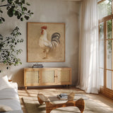 Farm Friend IV by Albena Hristova. Shown in a natural wood frame in a cozy modern living room. Available as an archival giclee rolled canvas, fine art paper, or poster print. SKU 54876a.