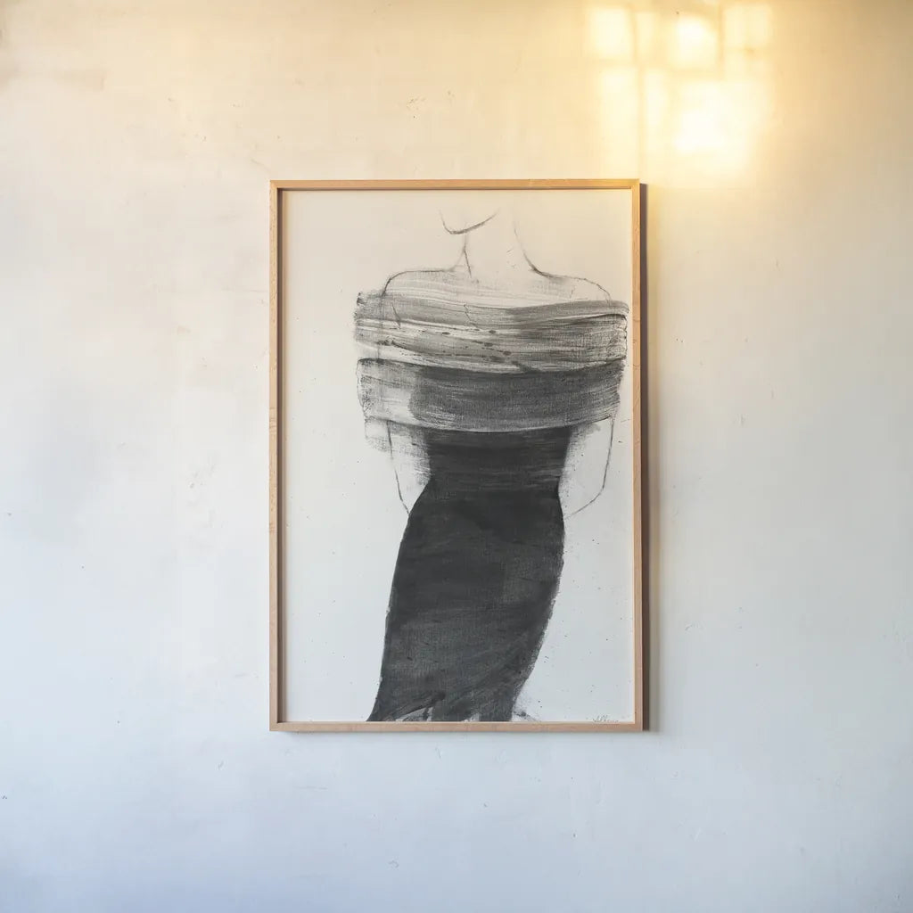 Fashionista IV Crop by Albena Hristova. shown as a paper print in a natural frame. Available as a archival giclee rolled canvas, fine art paper, or poster print. SKU 34622h.