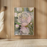Favorite Peonies by Albena Hristova. shown as over sized large wall art. Available as an archival giclee rolled canvas, fine art paper, or poster print. SKU 59662h.